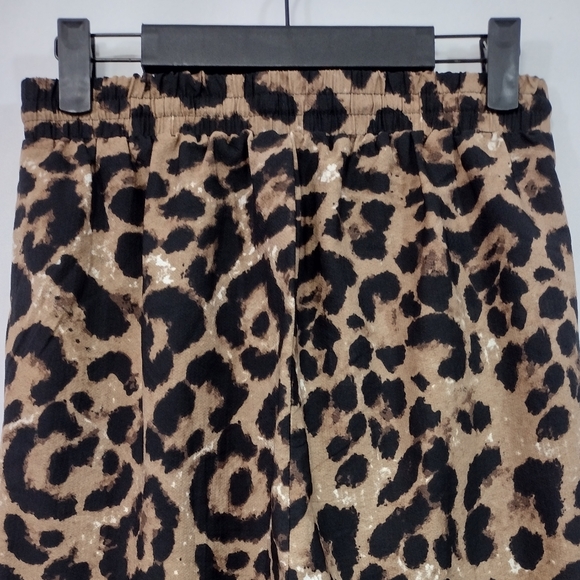 PrettyLittleThing Animal Print Casual Pants Womens 6 Brown Boho Retro 90s Y2K - Picture 6 of 9
